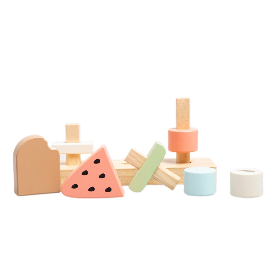 Wooden Ice Cream Stacking Toy