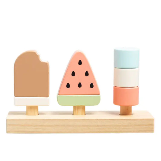 Wooden Ice Cream Stacking Toy