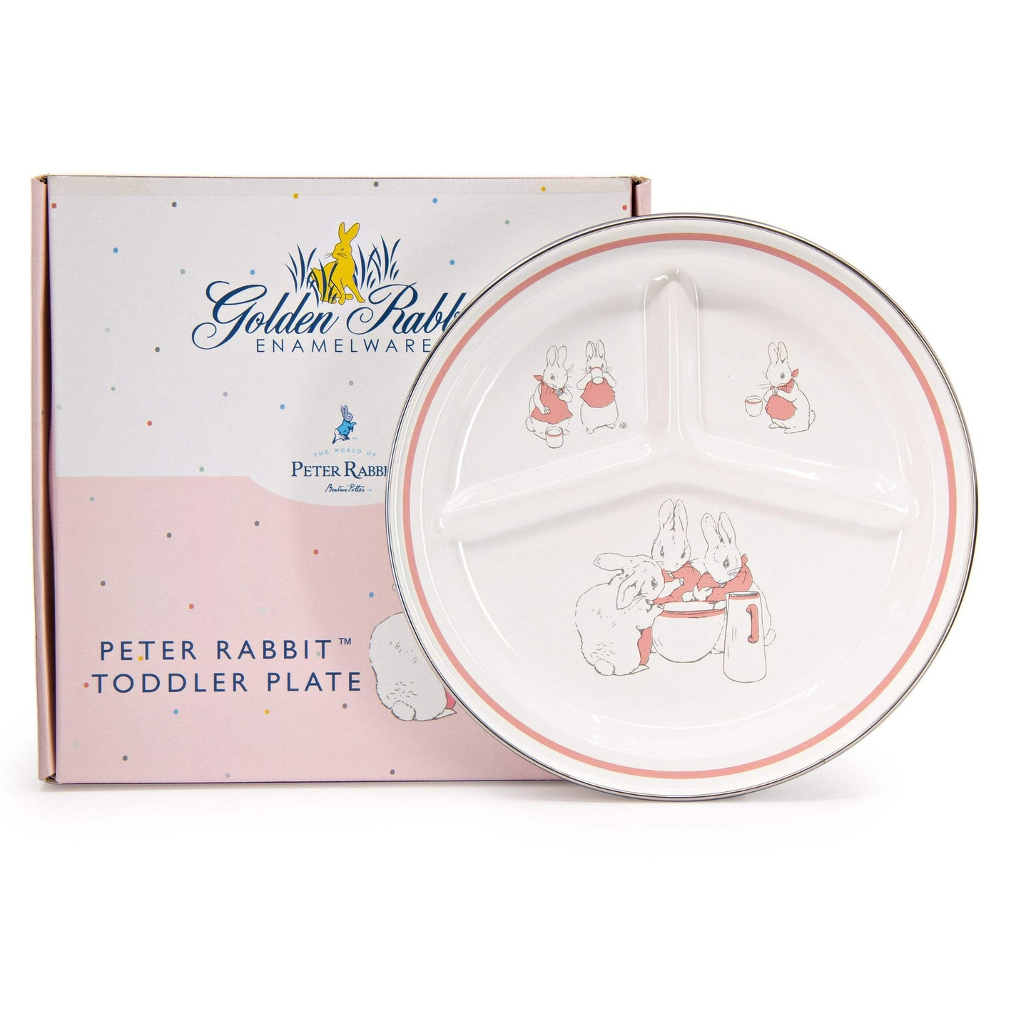 Pink Bunny Toddler Plate