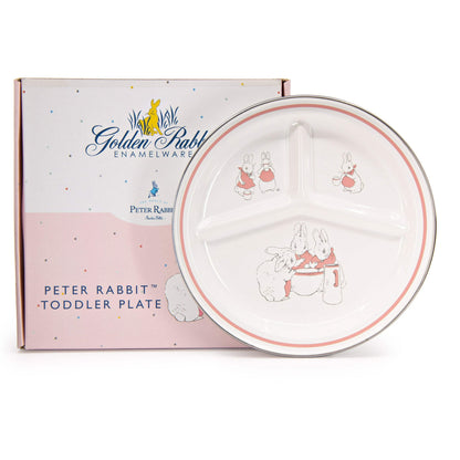 Pink Bunny Toddler Plate